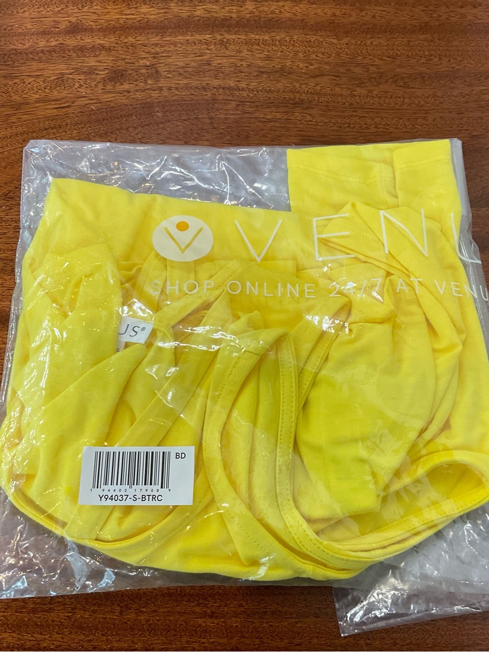 VENUS Bright Yellow Cold-Shoulder Tank Top - Picture 6 of 6